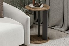 Ema Bijzettafel, Walnoot en Antraciet