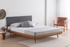 Luna Masis Houten Bedframe, 90x190 cm, Walnoot