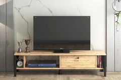 Laurel TV-Meubel, Pijnboom & Zwart