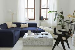 Frid Modulaire Hoekbank, Donkerblauw