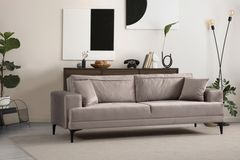 Astana 3-Zitsbank met slaapfunctie, Beige