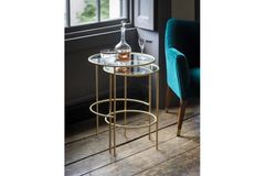 Nesting Metalen Bijzettafeltje, Goud