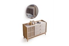 Luna Chest of Drawers, Oak & Beige