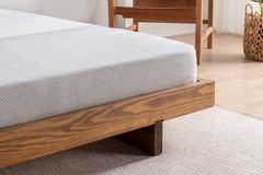 Luna Patna Houten Bedframe, 120x200 cm, Walnoot