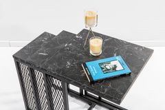 Valencia Bijzettafel Set, 3-Dlg, Marmer Patroon