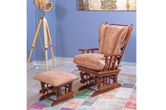 Baroque Schommelstoel, Lichtbruin & Walnoot