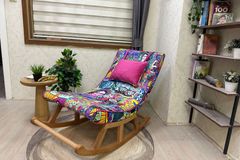 Asedia Maeve Diego Schommelstoel, Veelkleurig & Natuurlijke Kleur