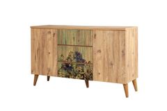 Motto Forest Green Sideboard, Oak