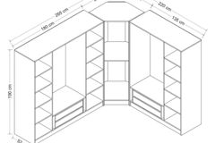 Medway Hoekkast met 8 Deuren en 4 Lades, Wit
