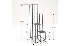 Maranta Metal Plant Stand, Black