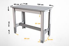 Barra Bartafel, 120x60 cm, Wit Hoogglans