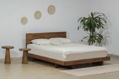 Luna Patna Houten Bedframe, 100x200 cm, Walnoot