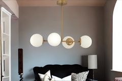 Apliqa Lema 4-Light Chandelier, Brass