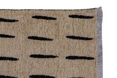 Sprinkle Stripes Reversible Children Rug, 77 x 150 cm, Brown & Black