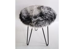 Impala Pluche Poef, Antraciet