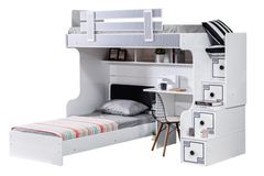 Line Stapelbed met Bureau, 90x190 cm