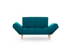 Futon Nina 2-Zitsbank, Groenblauw