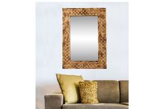 Wood Andy Decoratieve Wandspiegel , 150x70 cm
