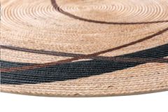 Klotho Woven Jute Rug, 80 x 80 cm, Natural