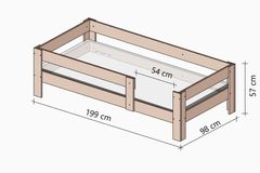 Sweet Children's Bed, 90 x 190 cm, White