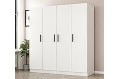 Medway Kledingkast met 4 Deuren, Wit