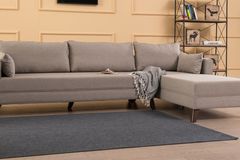 Bella Soft Hoekbank Links, Creme