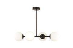 Apliqa Lema Hanglamp met 4 Lampjes, Zwart