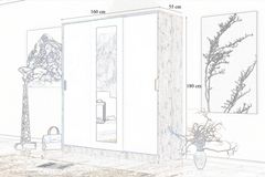 Sline Kledingkast met Schuifdeuren, Antraciet