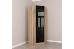 Medway Tideway Hoekkledingkast, Walnoot en Zwart