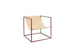 Sohomanje Echtleren Kubusfauteuil, Rood