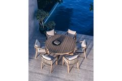 Monte Carlo Round Tuinset, 6 Zits, Creme