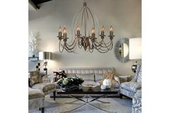 Hohenzollern Hanglamp met 6 Lampjes, Mat Goud