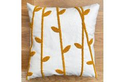 Vine Cushion Cover, 43 x 43 cm, Mustard