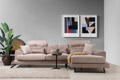 Fri̇do Hoekbank Rechts, Beige