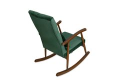 Asedia Trend Schommelstoel Gestoffeerd, Groen & Walnoot