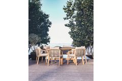 Monte Carlo Round Tuinset, 6 Zits, Creme