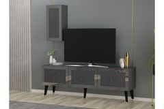 Bare Tv-Meubel, Antraciet Zilver