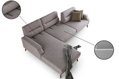 Anka Hoekbank Rechts, 300x170 cm, Lichtbruin