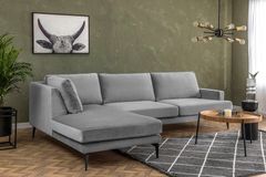 Matilda Corner Sofa Left Chaise, Steel Grey