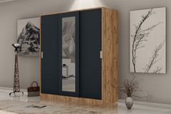 Sline Kledingkast met Schuifdeuren, Antraciet