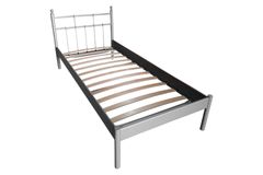 Lalas-S Metalen Bedframe, 90x200 cm, Bruin