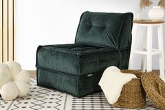 Mocca Opklapbare Fauteuil, Petrol