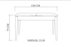 Stormi Uitschuifbare Keukentafel, Wit & Pijnboom