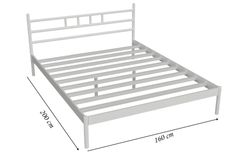 Diego Bedframe, 160x200 cm, Wit