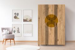 Leva Sun Kledingkast met 3 Deuren, Pijnboom