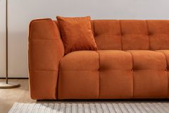 Caddy Corner Sofa, Left Chaise, Burnt Orange