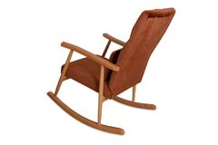 Asedia Trend Schommelstoel Gestoffeerd, Oranje & Natuurlijke Kleur