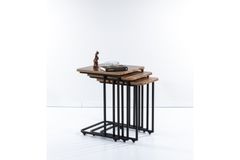 Mono C Bijzettafel, 3 Dlg, Walnoot