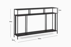 Venice Console Table, Black