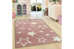 Vauxhall Stars Children's Rug, 80 x 150 cm, Pink